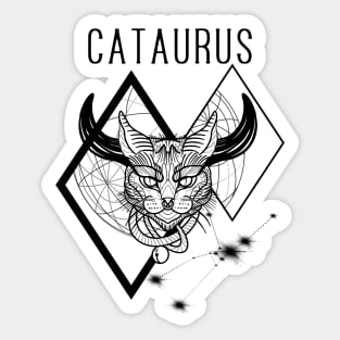 A zodiac cattery: Taurus - cataurus Sticker